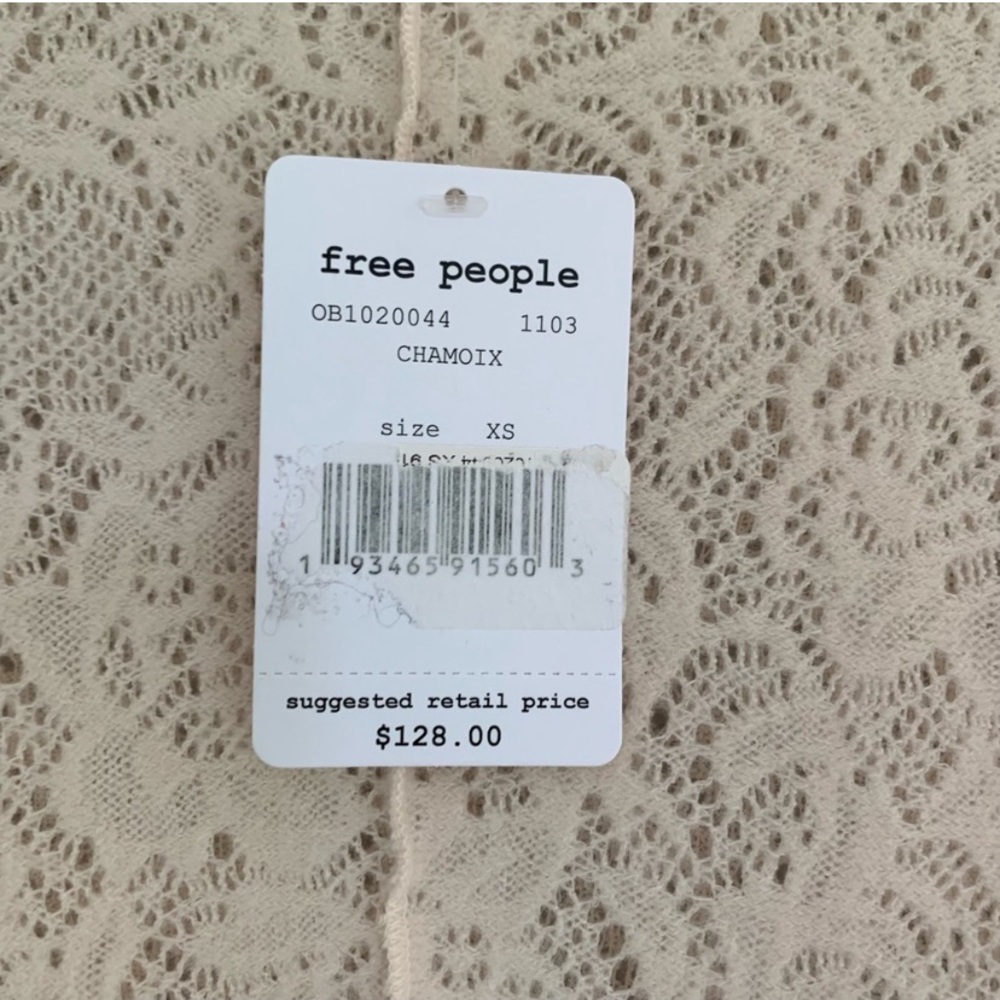 NWT Free People XS Coffee In The Morning Lace Tunic - Picture 8 of 9